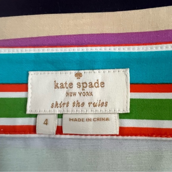 Kate Spade Multicolor Striped A-Line Skirt 4 - Picture 5 of 7